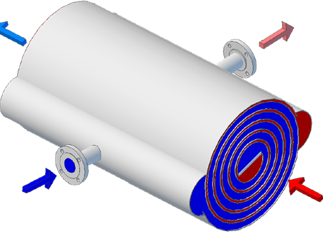 Elanco Spiral Heat Exchanger Outline Drawing